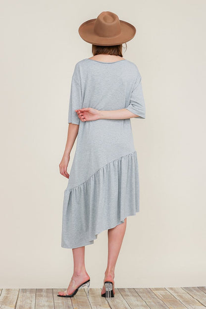 Megan Asymmetric Ruffle Dress