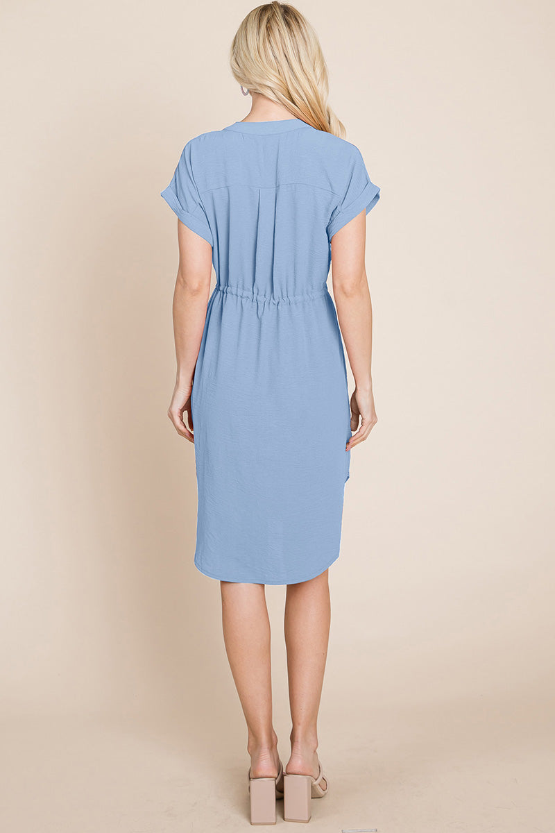Everyday Cinched Shirt Dress