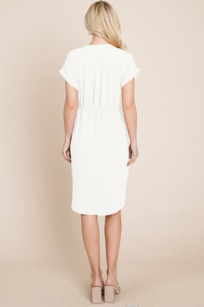 Everyday Cinched Shirt Dress