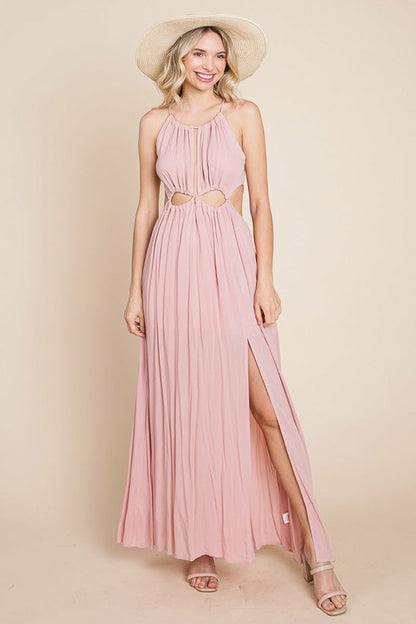 Solara Cutout Halter Maxi Dress