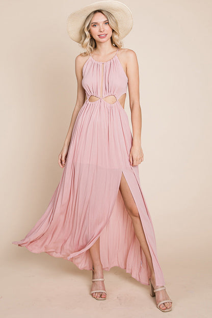Solara Cutout Halter Maxi Dress