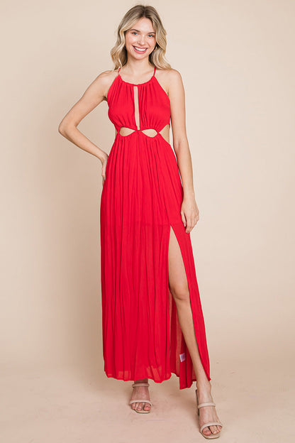 Solara Cutout Halter Maxi Dress