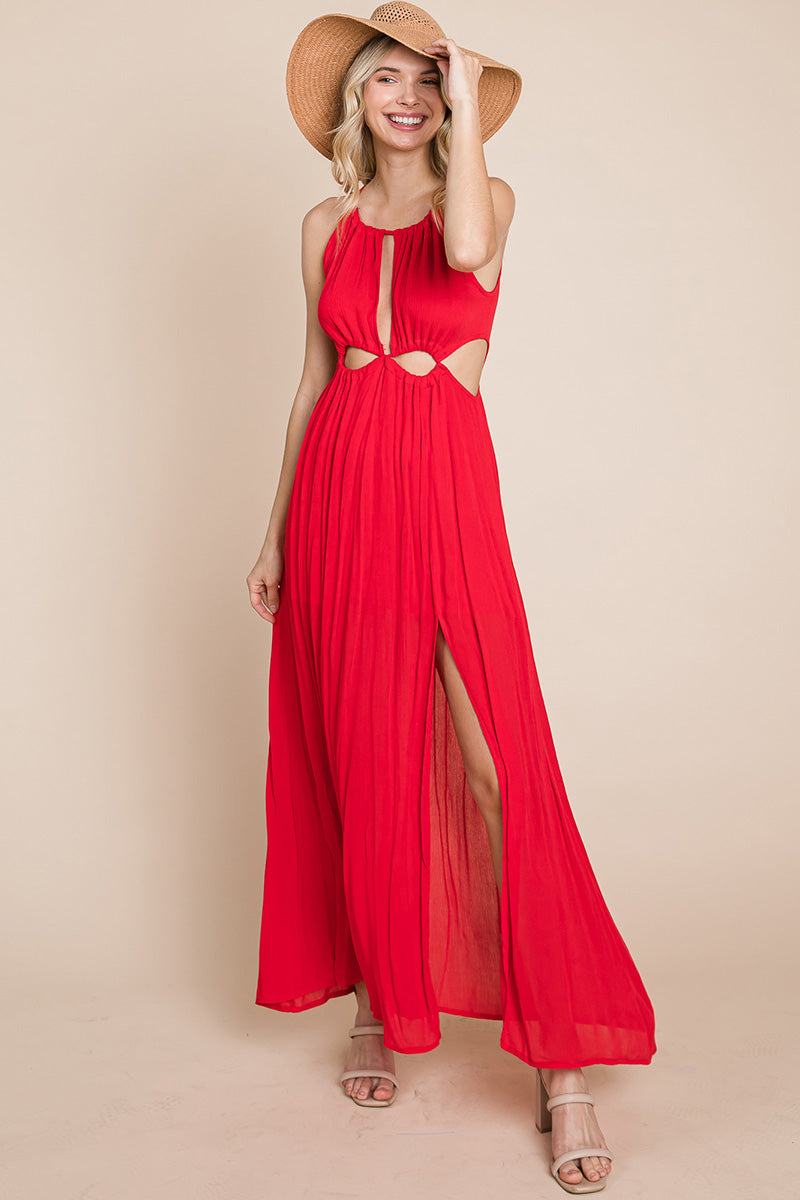 Solara Cutout Halter Maxi Dress