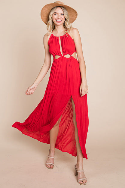 Solara Cutout Halter Maxi Dress