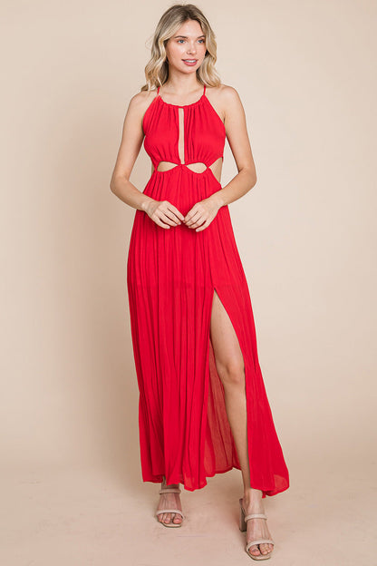 Solara Cutout Halter Maxi Dress