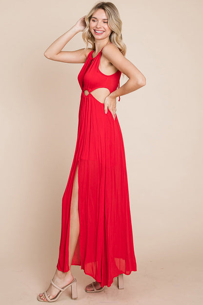 Solara Cutout Halter Maxi Dress