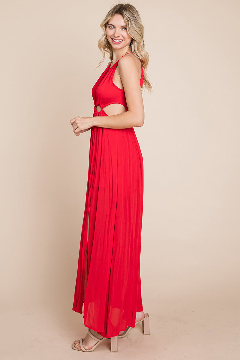 Solara Cutout Halter Maxi Dress