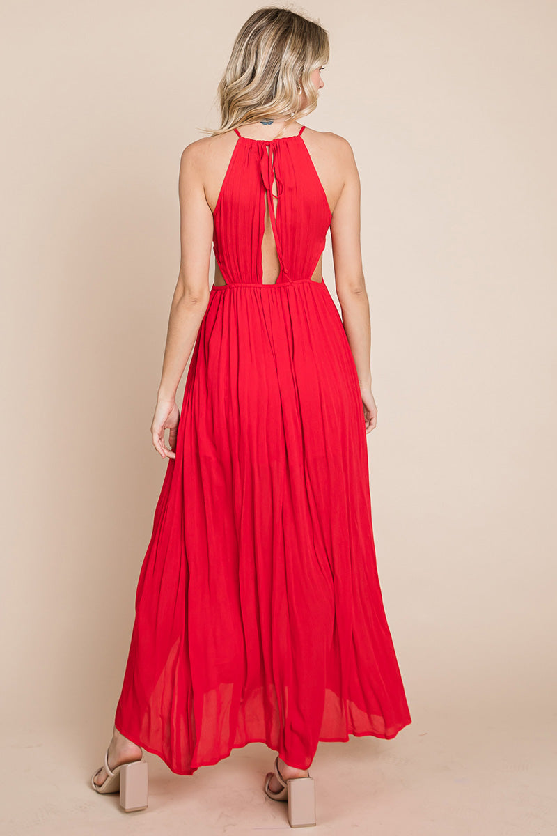Solara Cutout Halter Maxi Dress