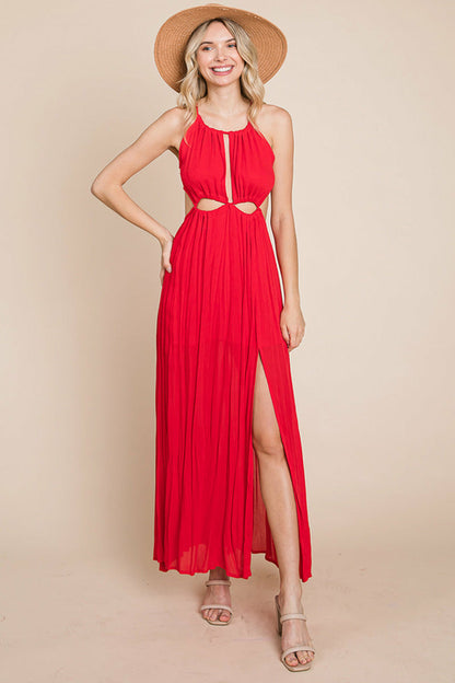 Solara Cutout Halter Maxi Dress