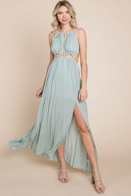 Solara Cutout Halter Maxi Dress
