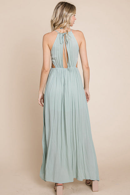 Solara Cutout Halter Maxi Dress