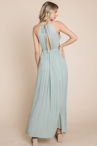 Solara Cutout Halter Maxi Dress
