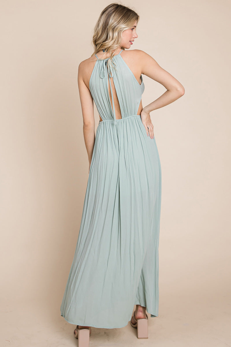 Solara Cutout Halter Maxi Dress