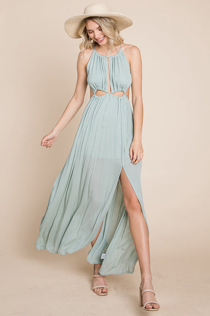 Solara Cutout Halter Maxi Dress