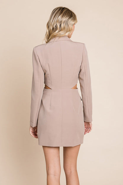 Janet Lapel Neck Blazer Dress