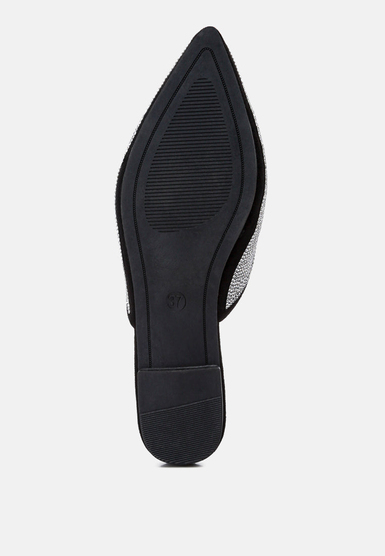 Mulan Rayen Rhinestones Embellished Mules