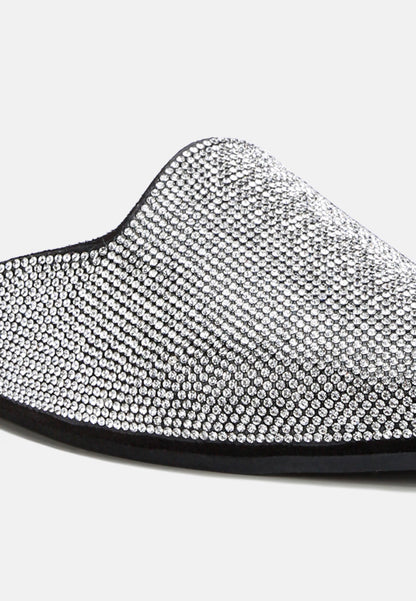 Mulan Rayen Rhinestones Embellished Mules