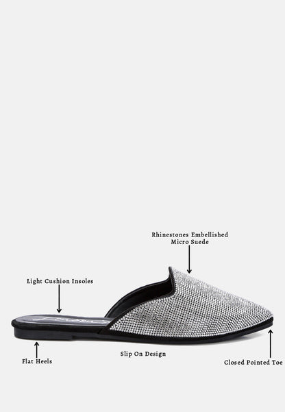 Mulan Rayen Rhinestones Embellished Mules