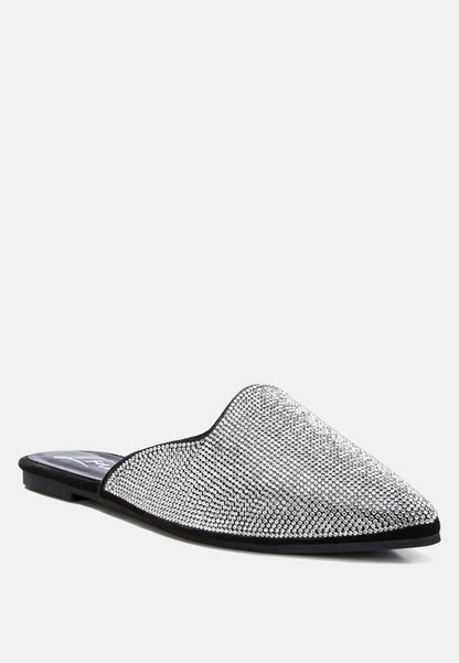 Mulan Rayen Rhinestones Embellished Mules