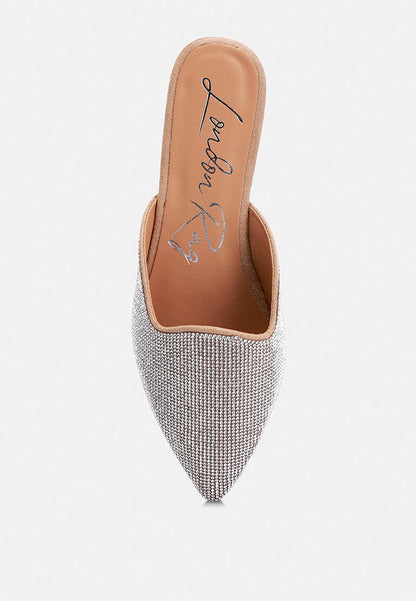 Mulan Rayen Rhinestones Embellished Mules