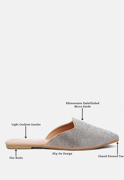 Mulan Rayen Rhinestones Embellished Mules
