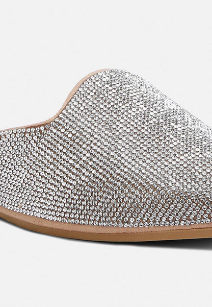 Mulan Rayen Rhinestones Embellished Mules