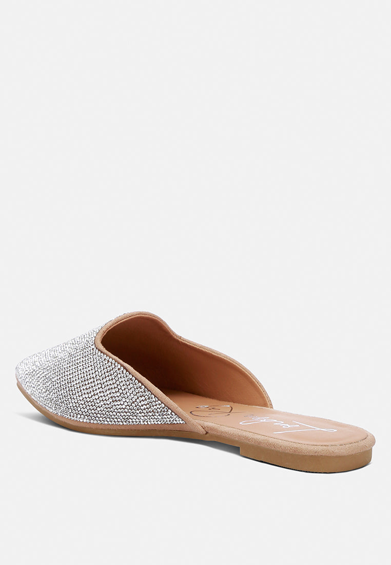 Mulan Rayen Rhinestones Embellished Mules