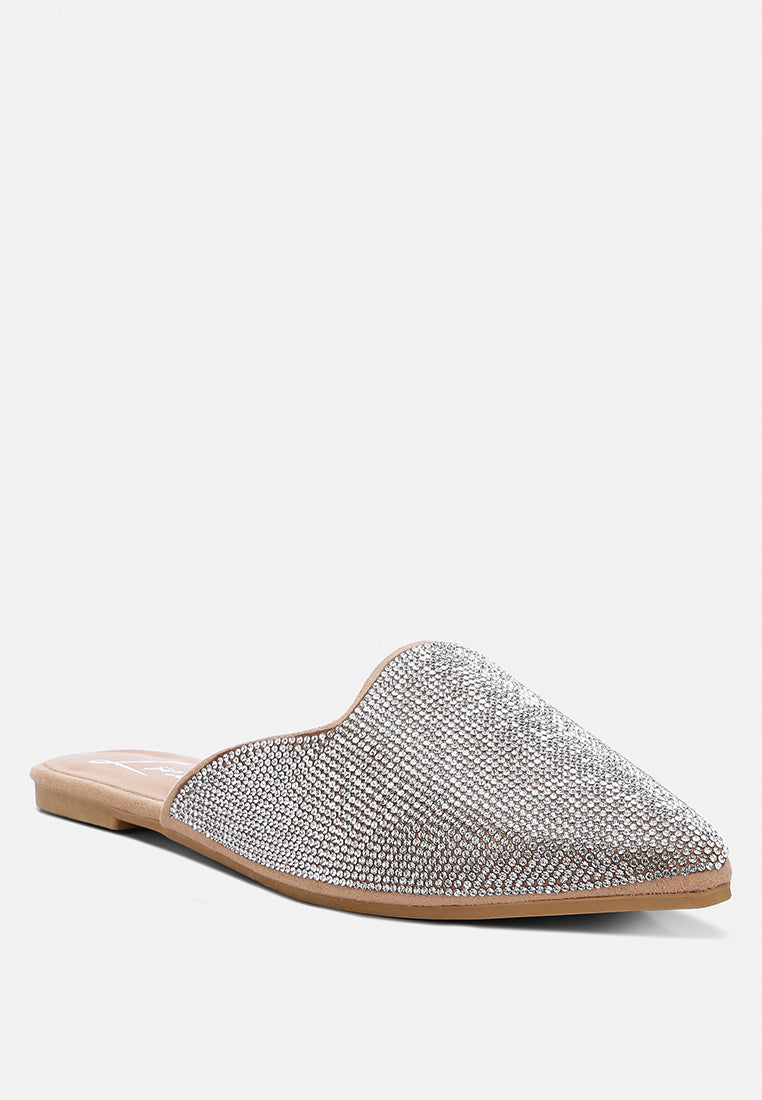 Mulan Rayen Rhinestones Embellished Mules