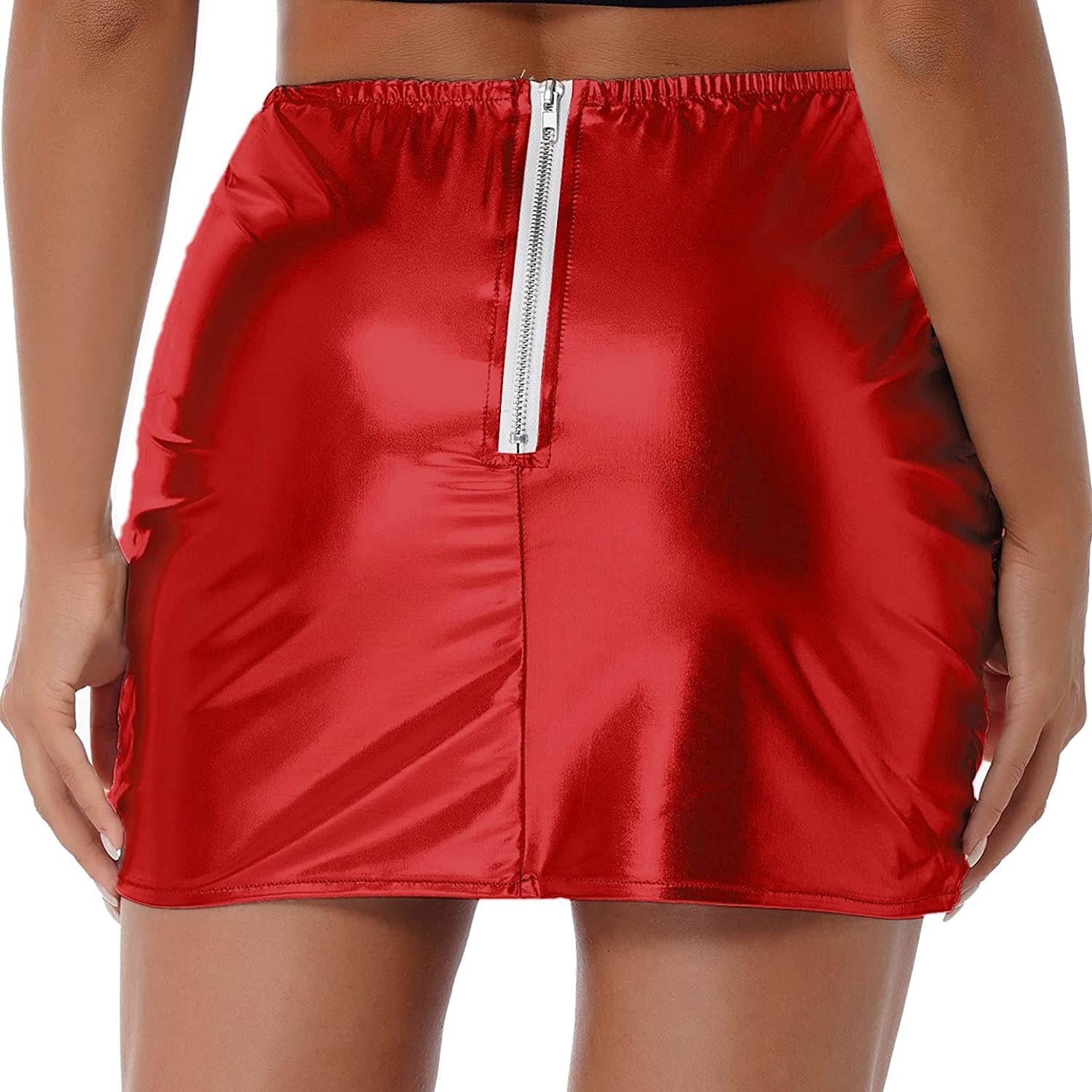 Cici Esteban Metallic A-Line Skirt