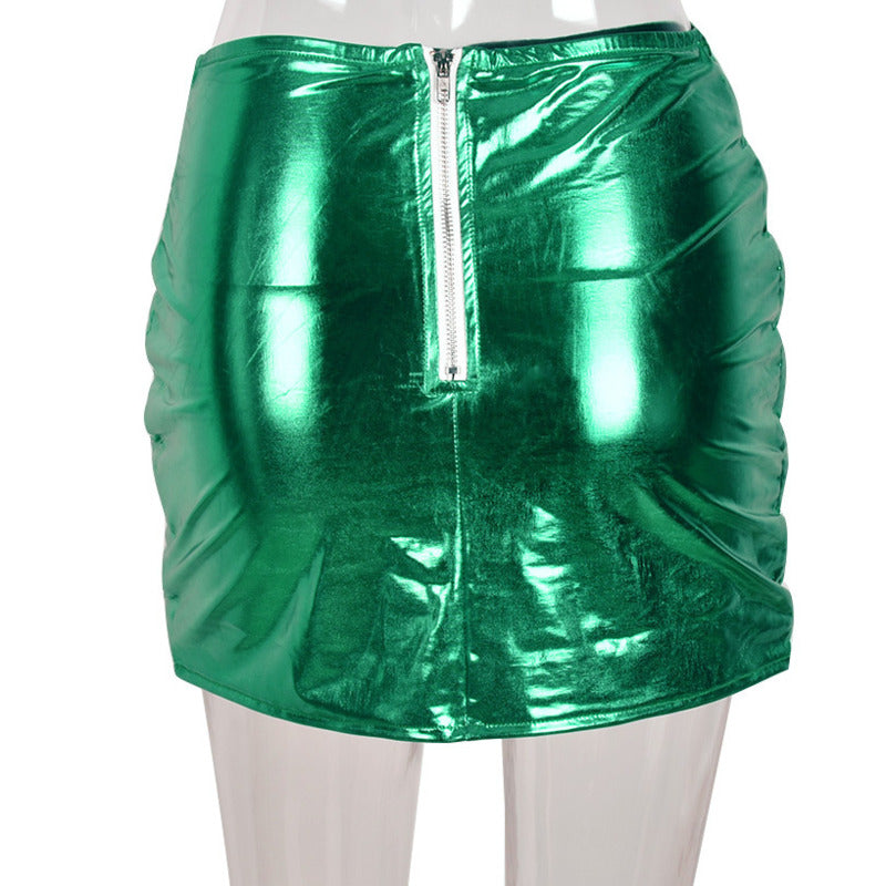 Cici Esteban Metallic Puffer Skirt