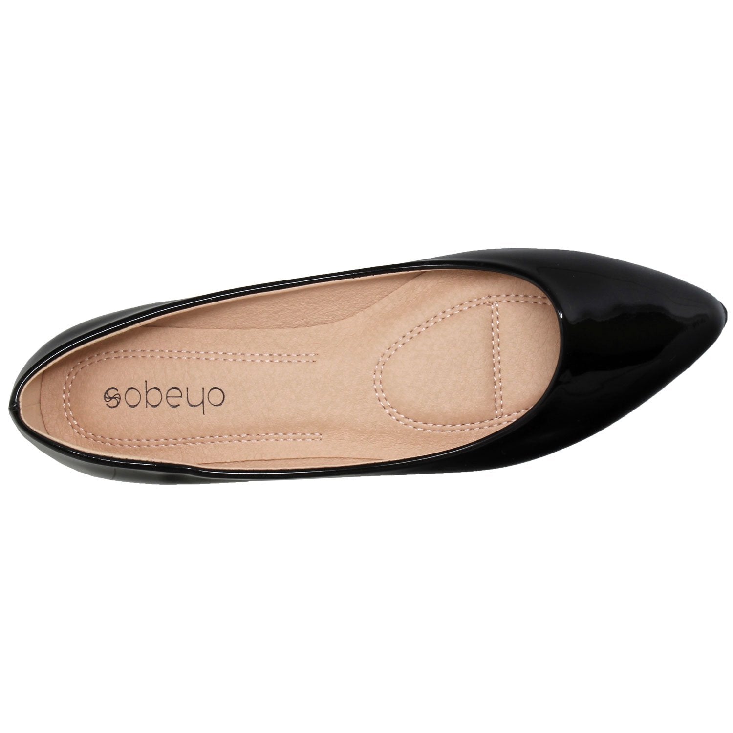 Gaia Patent Leather Pointed Toe Ballet Flat