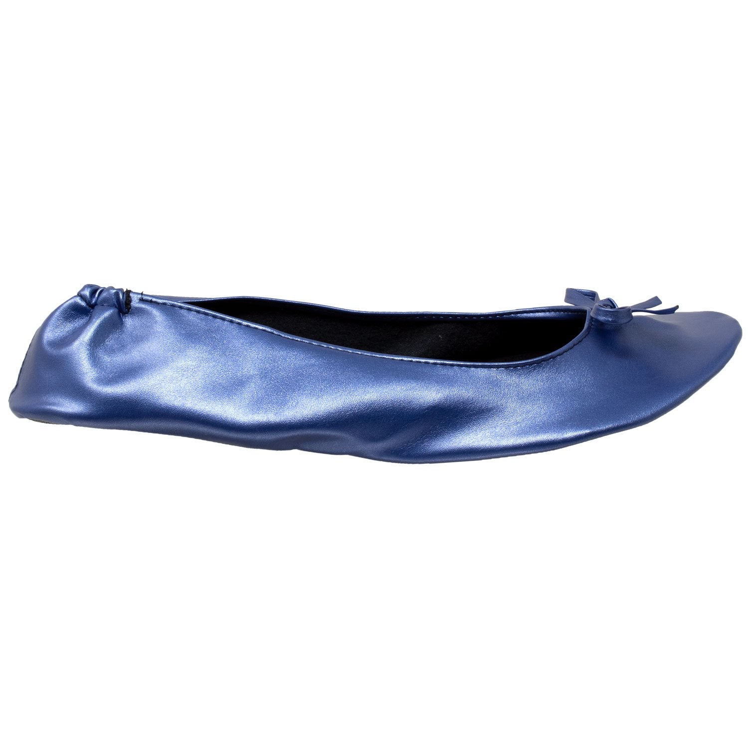 Gaia Ballet Flats Women's with Travel Pouch in Navy