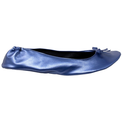 Gaia Ballet Flats Women's with Travel Pouch in Navy
