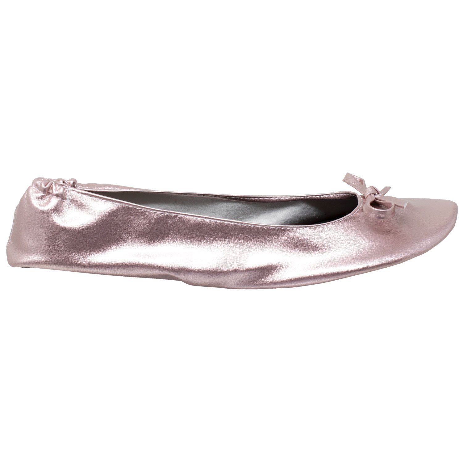 Gaia Ballet Flats Women's with Travel Pouch Rose Gold