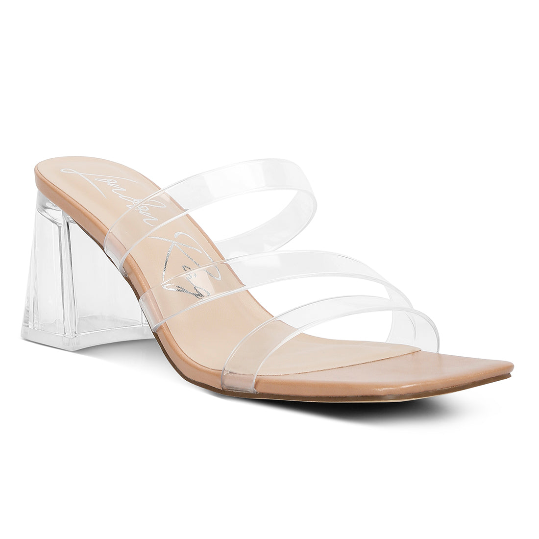 Chartz Multiple Straps Clear Heels