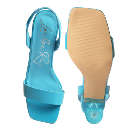 Nexus Clear Spool Heel Sandals