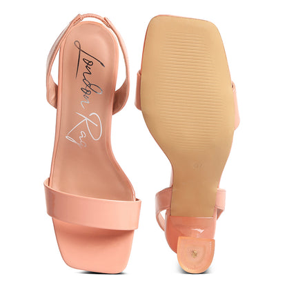 Nexus Clear Spool Heel Sandals