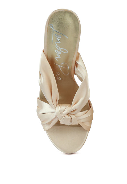 Ruse Strobing Knotted Chunky Platform Heels