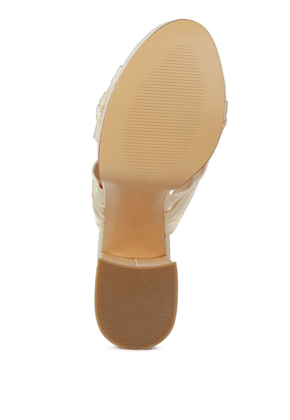 Ruse Strobing Knotted Chunky Platform Heels