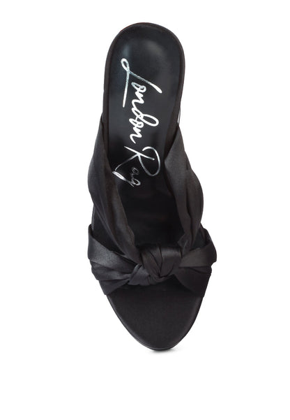 Ruse Strobing Knotted Chunky Platform Heels