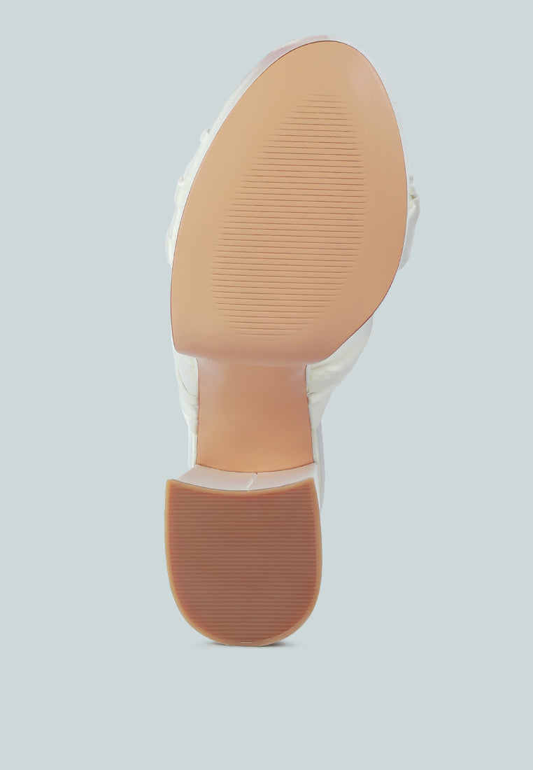 Ruse Strobing Knotted Chunky Platform Heels