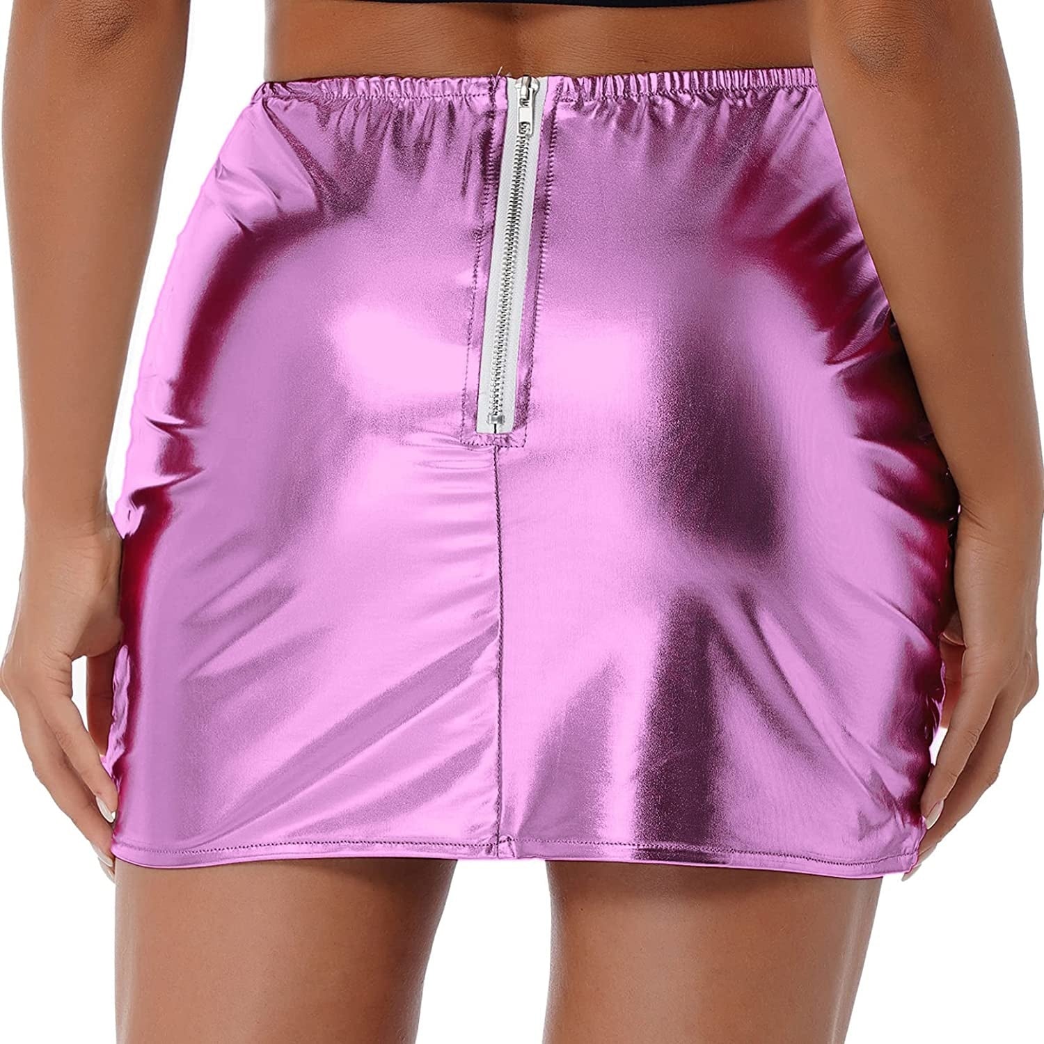 Cici Esteban Metallic A-Line Skirt