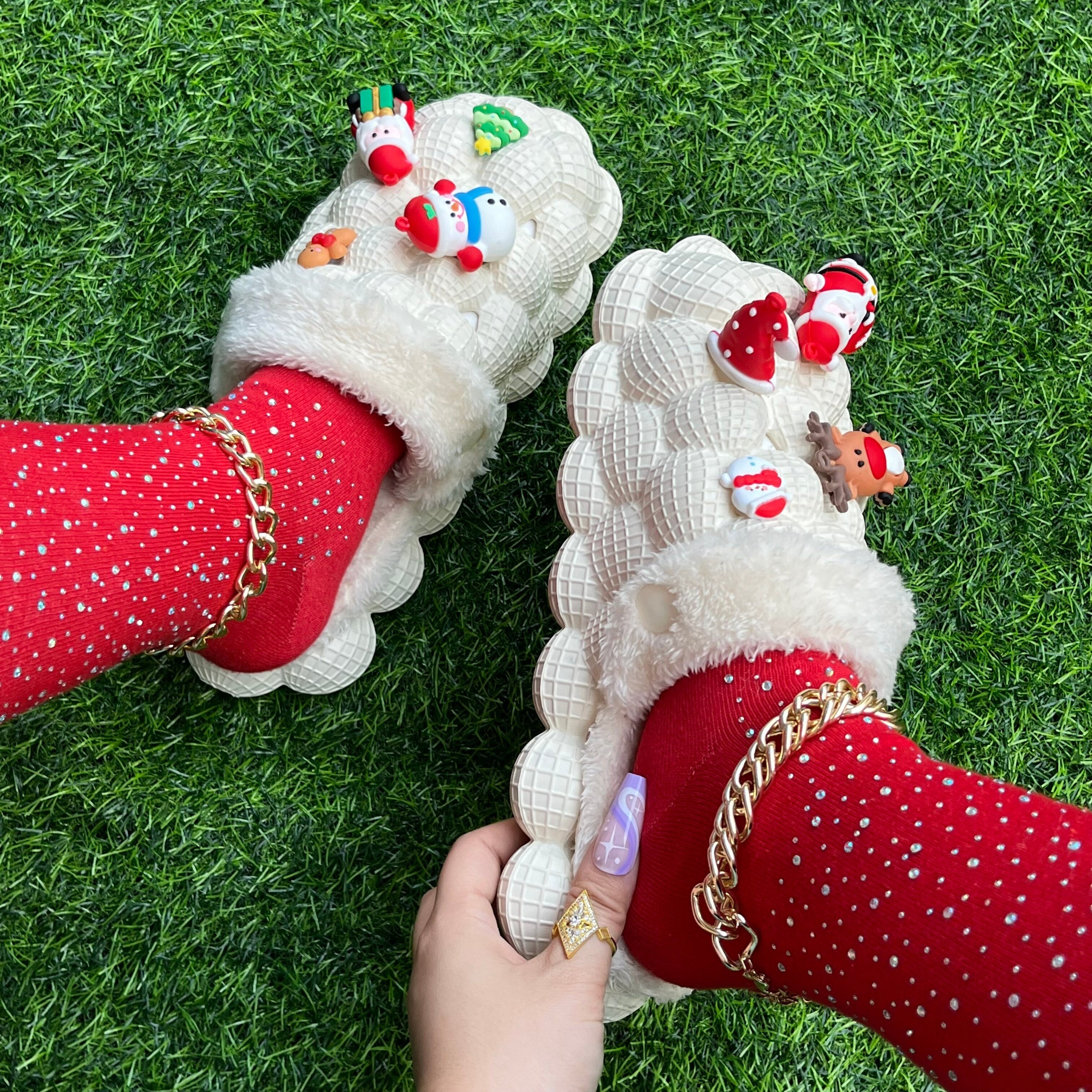 Bubble Christmas Slides (Multiple Color Options)