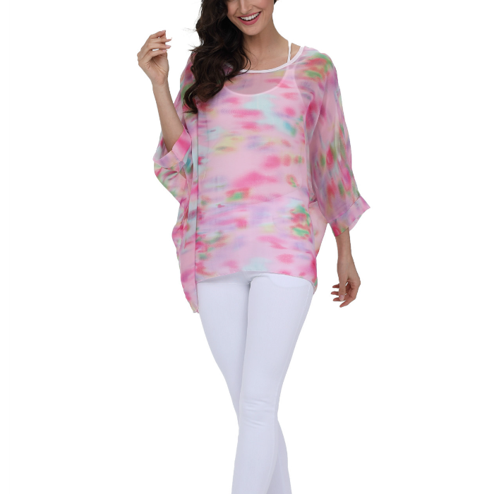 Sloan Chiffon Top in Pink
