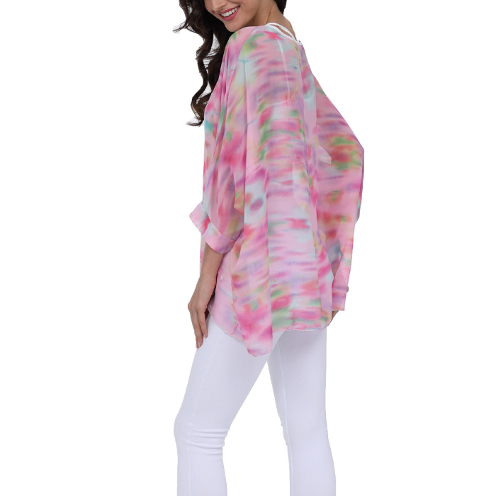 Sloan Chiffon Top in Pink