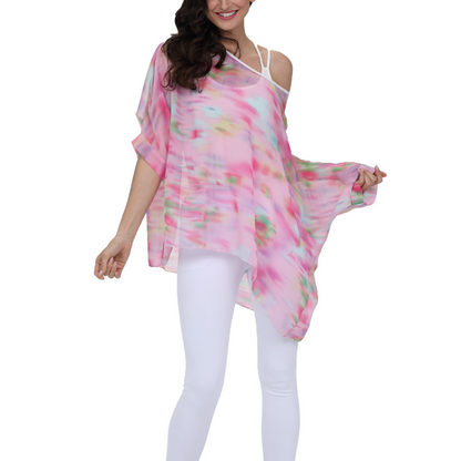Sloan Chiffon Top in Pink