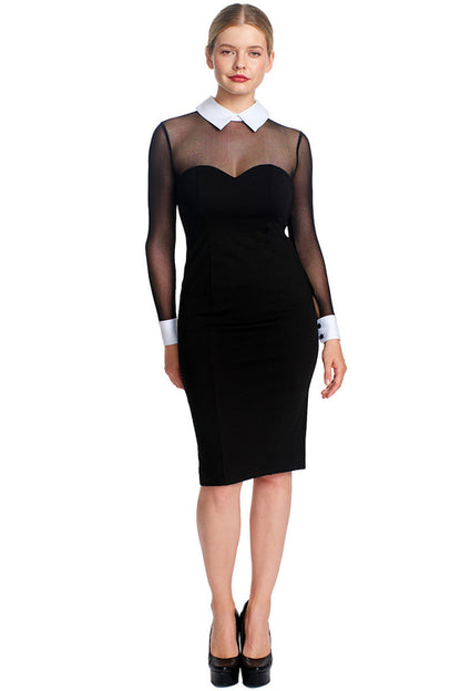 Tuxedo Illusion Sheath Dress