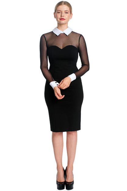 Tuxedo Illusion Sheath Dress