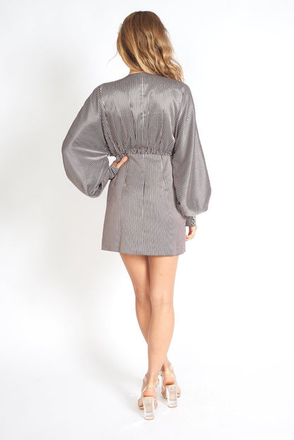 Stripe To Wine Tasting Blazer Dress