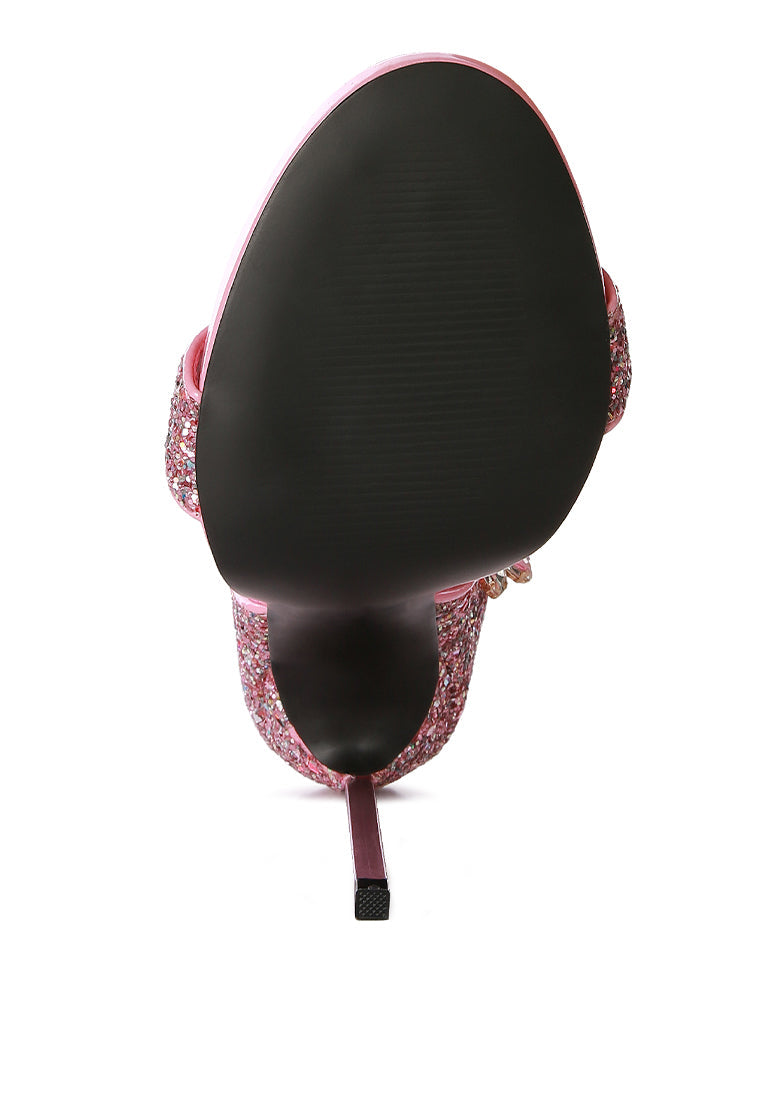 Straight Fire High Heel Glitter Stilettos